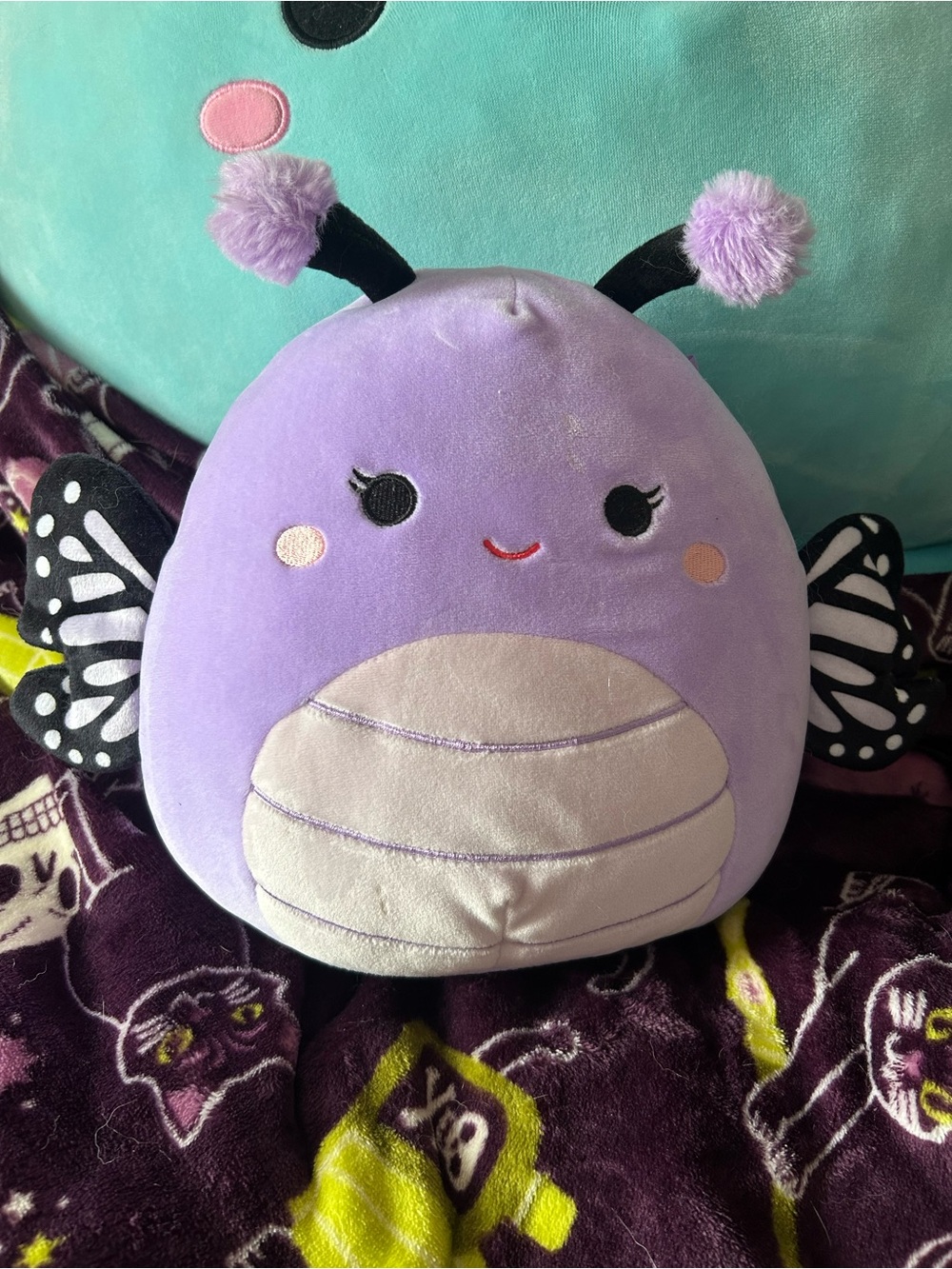 Squishmallow - Brenda Purple Butterfly Bug Pillow - Kids Accessory